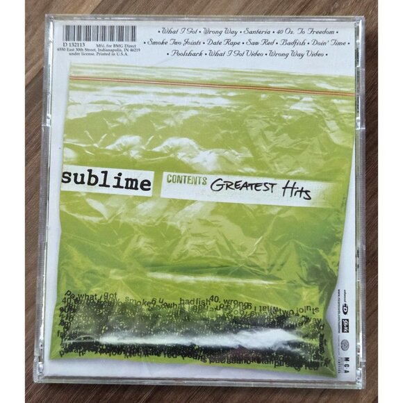 Sublime - Greatest Hits 1999 Original Press CD Alternative Music Disc - Picture 4 of 4